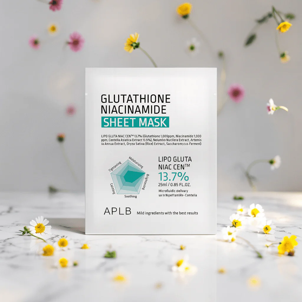 APLB Glutathione Niacinamide Sheet Mask 13.7% (1 sheet) - Image 4