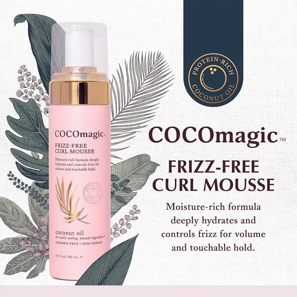 COCOMAGIC Frizz‑Free Curl Mousse with Coconut Oil (8.74oz) - Image 3