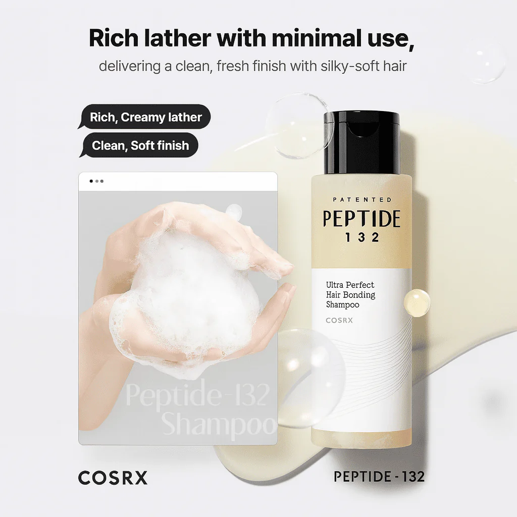 COSRX Peptide-132 Ultra Perfect Hair Bonding Shampoo (6.76 fl.oz) - Image 4