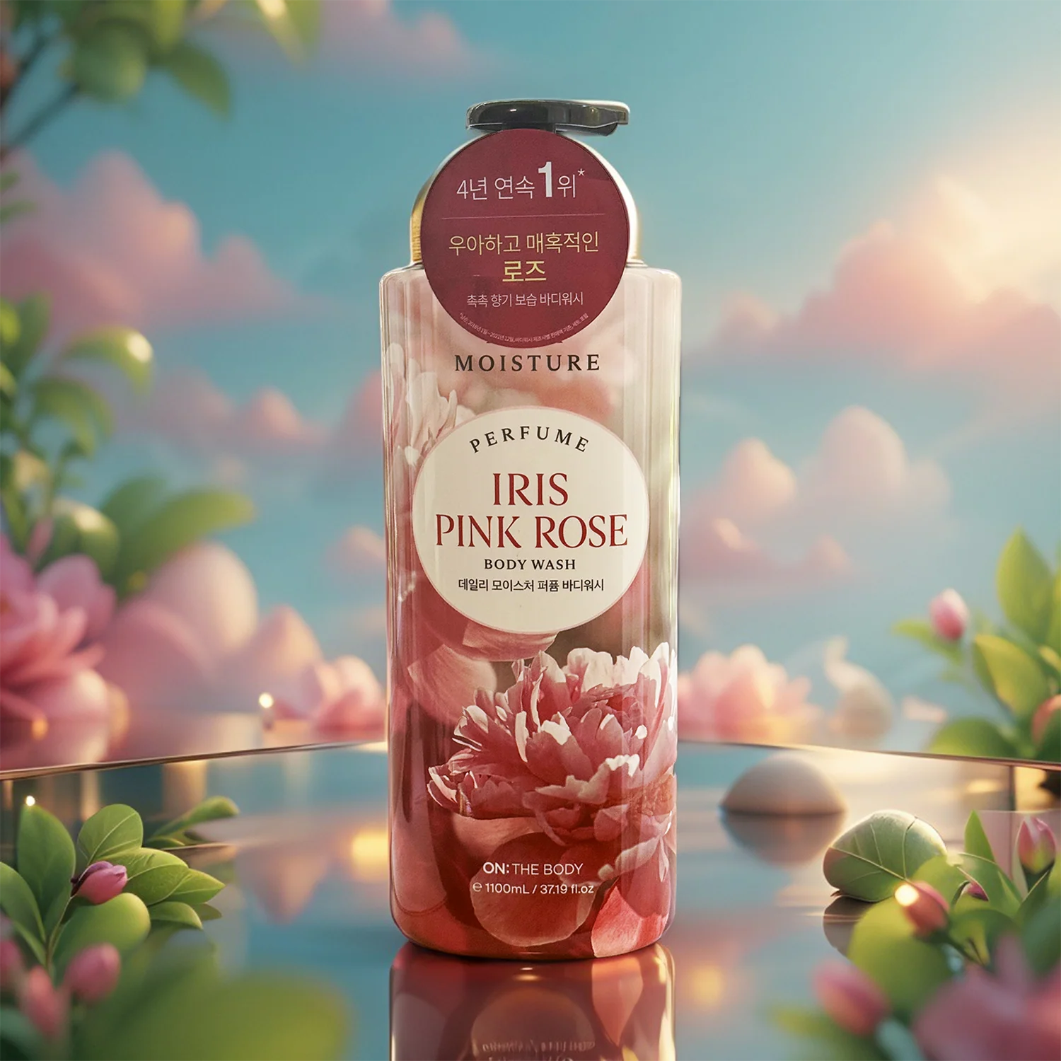 ON THE BODY Iris Pink Rose Body Wash (37.19 fl.oz) - Image 4