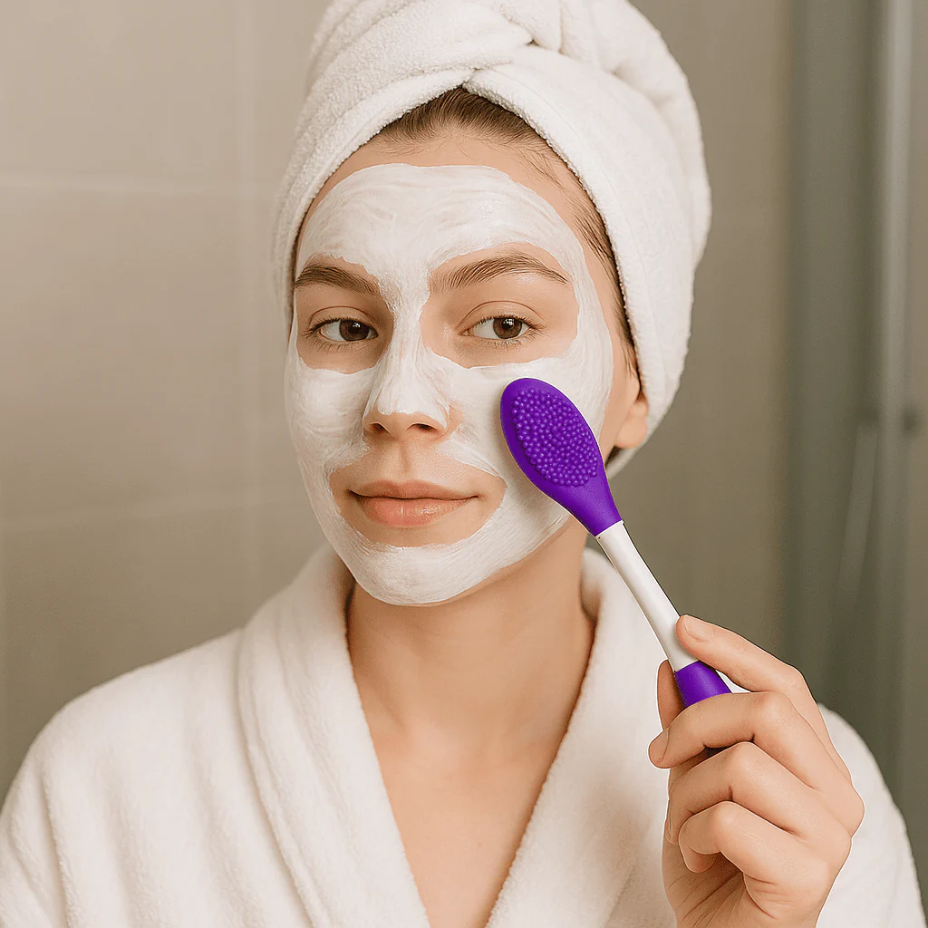 KAEVINY Dual-Ended Silicone Face Mask Applicator Brush - Image 5