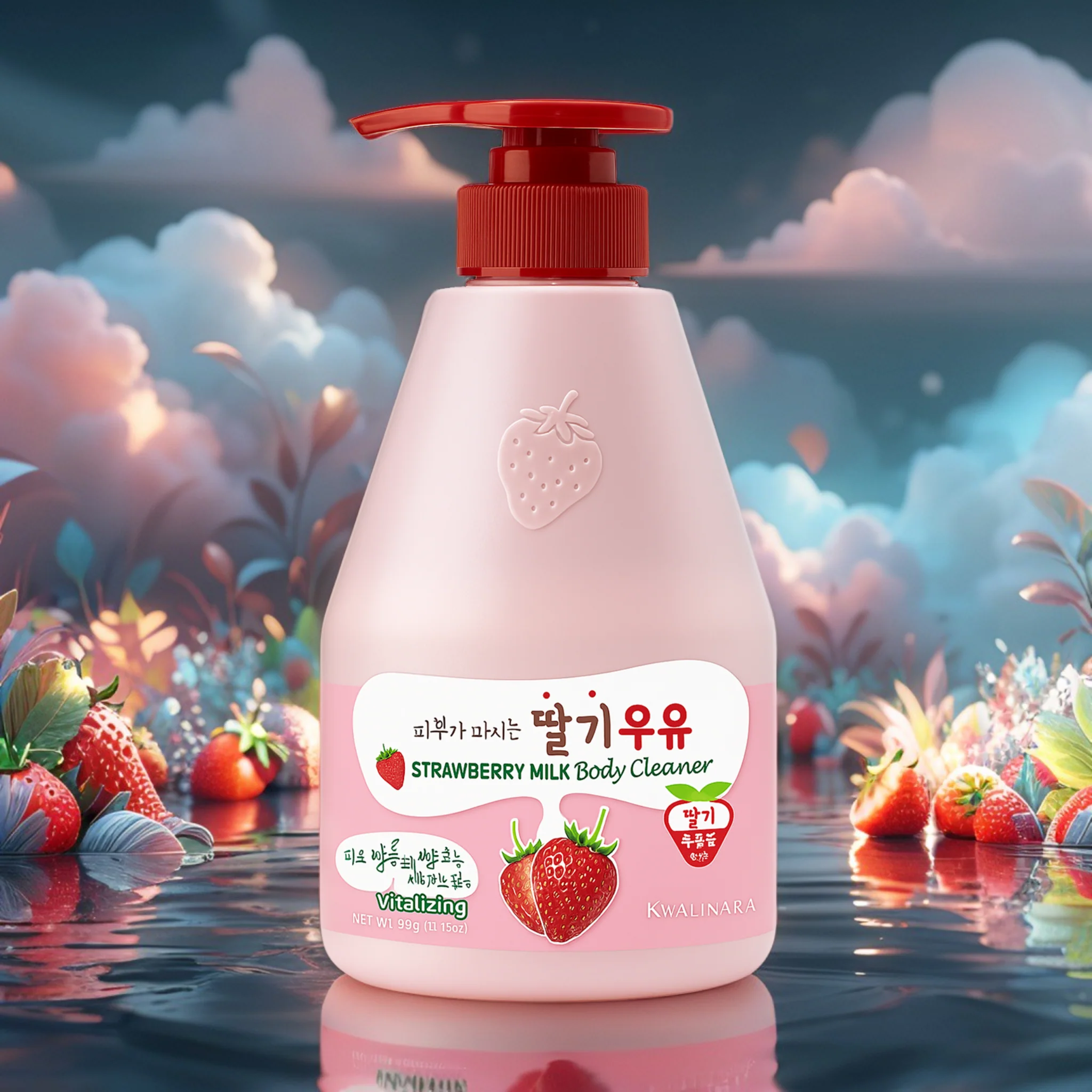 KWAILNARA Milk Body Cleanser & Lotion Set, (Strawberry) - Image 4