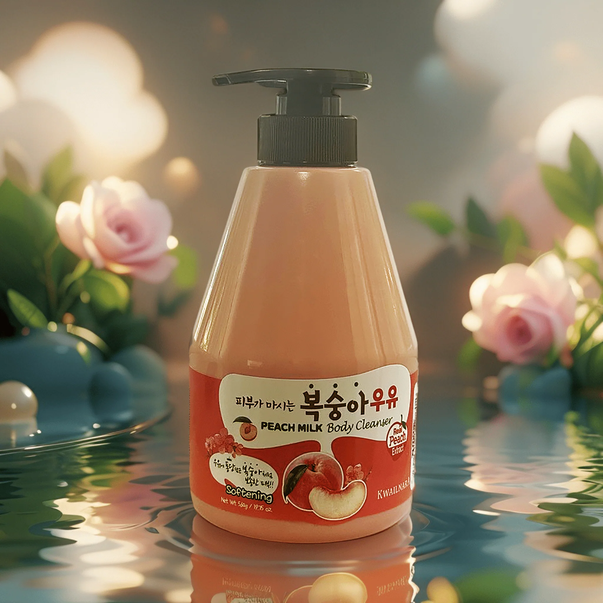 KWAILNARA Peach Milk Body Cleanser (19.75 fl.oz) - Image 3